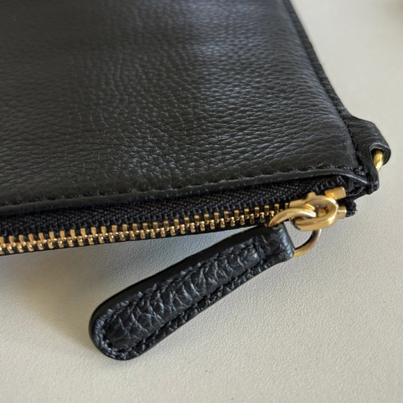 Michael Kors Fulton Large Leather Zip Clutch (Black) - Picture 6 of 6